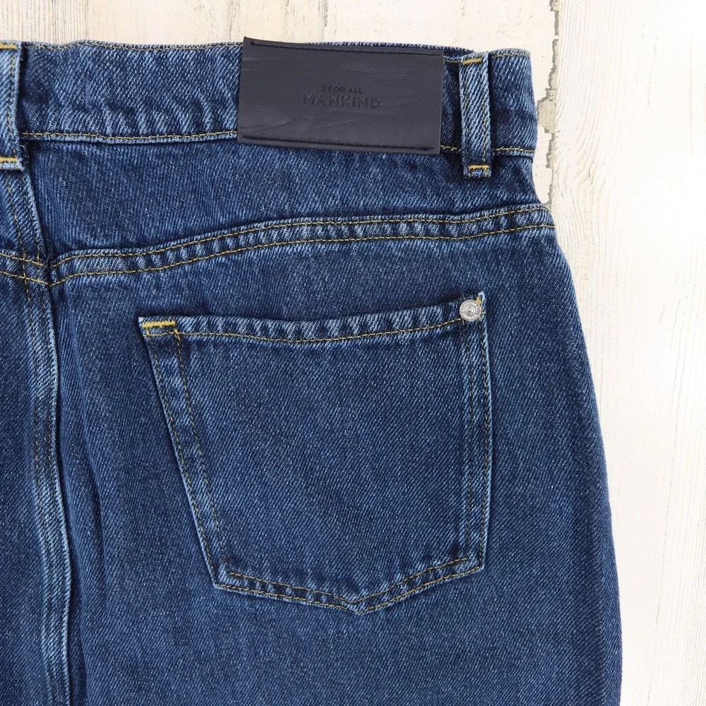 7 for All Mankind Maxi Skirt Womens 29 Blue Note Lyocell Soft Stretch Denim